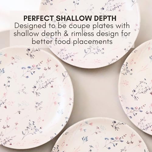 Eco-Friendly Bamboo Dinner Plates 8 BPA-Free for Family Use