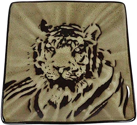 Ebros Gift Pack Tiger-Eyes 8 Ceramic Salad Plates