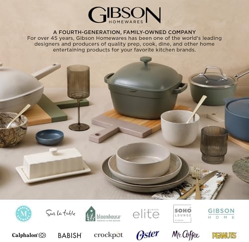 Gibson Home Zen Buffet White Square Dinnerware Set for 4