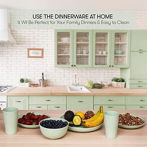 Sven Unbreakable Dinnerware Sets 8-Piece Set - Eco-Friendly Microwave dishwasher Safe