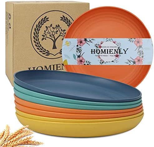 Homienly 8-Piece Dinner Plate Set for Kids Simply Safe Enjoyable Cuisine