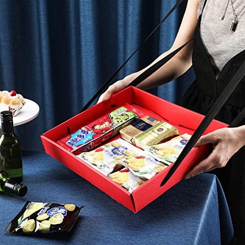 Foldable Party Tray Snack Holder 2PCS Red