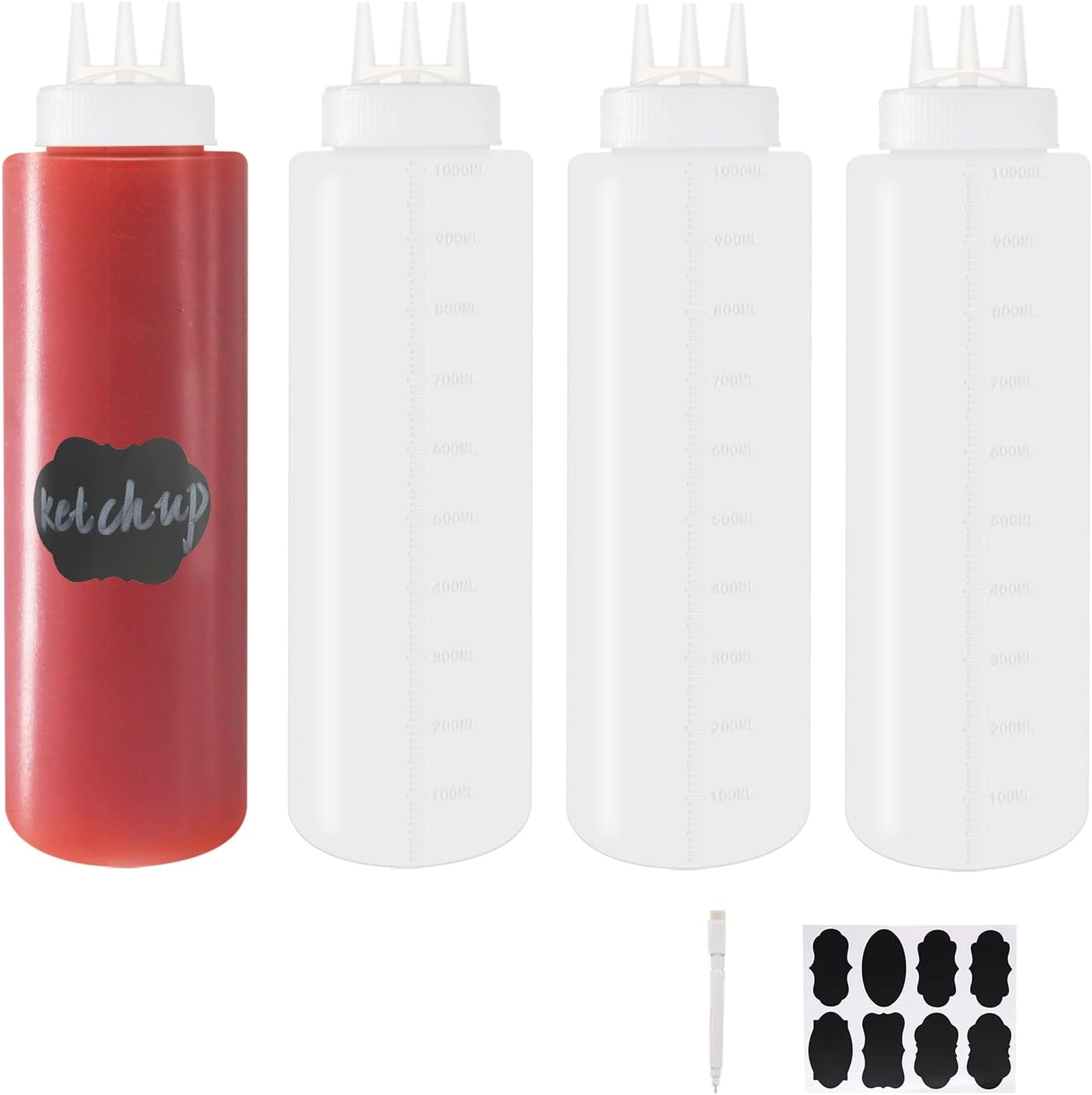 4-Pack Squeezer Bottles