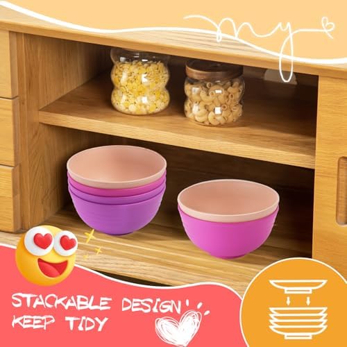 Homienly Unbreakable Wheat Straw Bowls Set of 6
