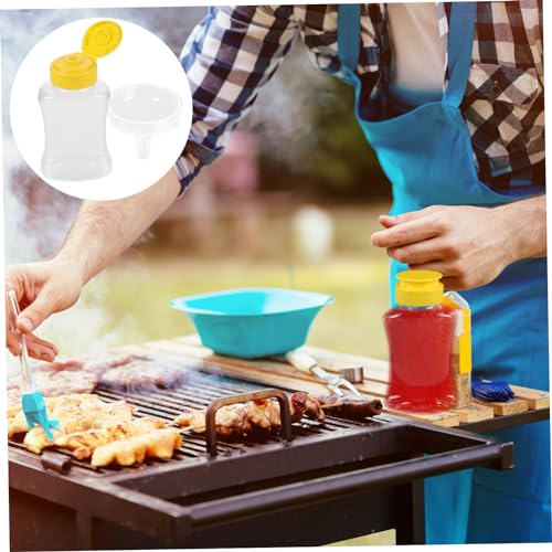 180ml Squeeze Bottle with Funnel liberated condiments-EZ Squeeze Lubricate Your Kitchen Journey