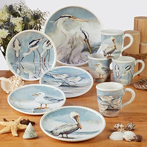 Certified International Shorebirds Set of 4 26 oz Ice Cream Bowls