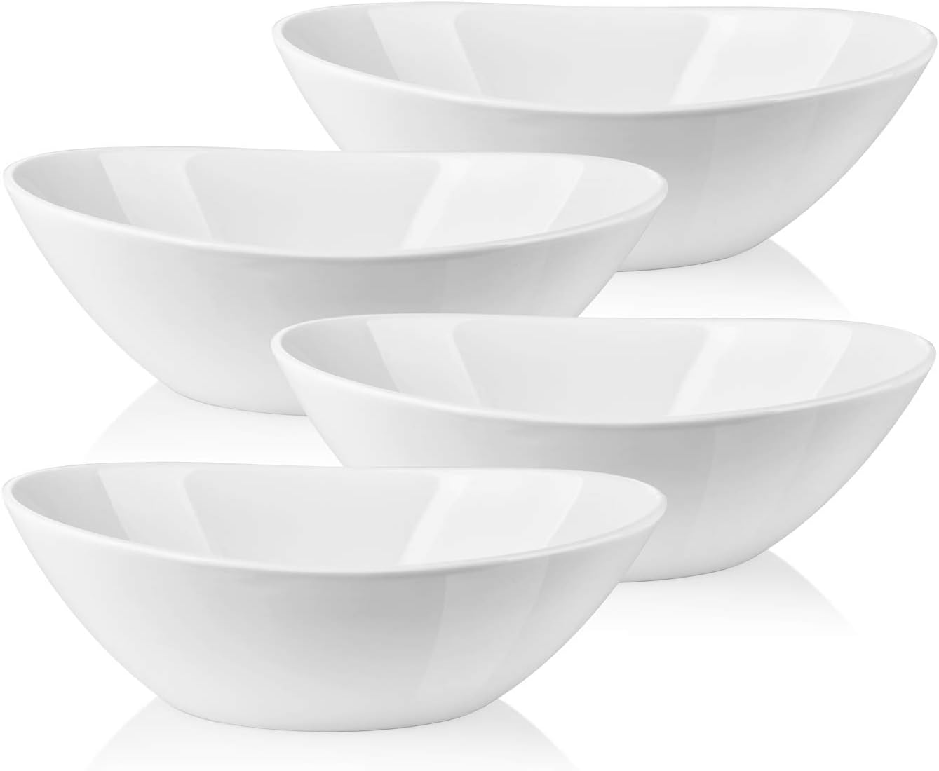 LIFVER 9 White Serving Bowls Set of 4