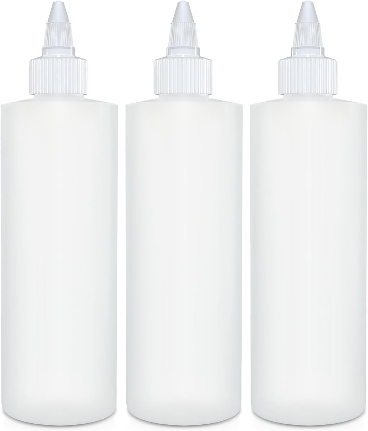 Brightfrom 8oz Squeeze Bottles 3-Pack - Leak-Proof BPA-Free