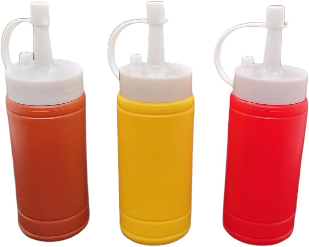 3 Squeeze Condiment Bottles Set