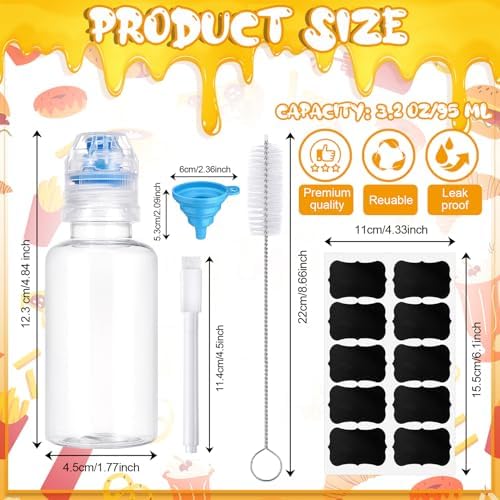 Mini Flip-Lid Squeeze Bottles - Compact Durable