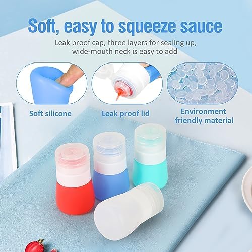 Perfect for Lunch Set of 4 Squeeze Salad Dressing Bottles