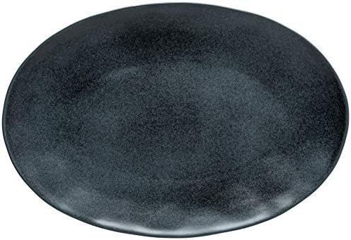 Costa Nova 18 Oval Ceramic Platter - Matte Black