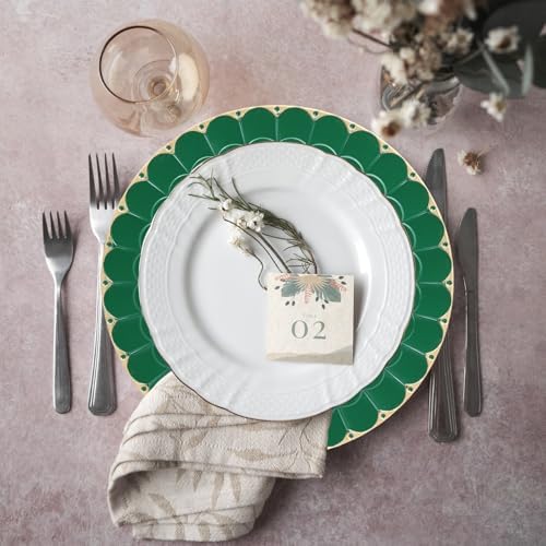 Omuriko Green Charger Plates Set of 6