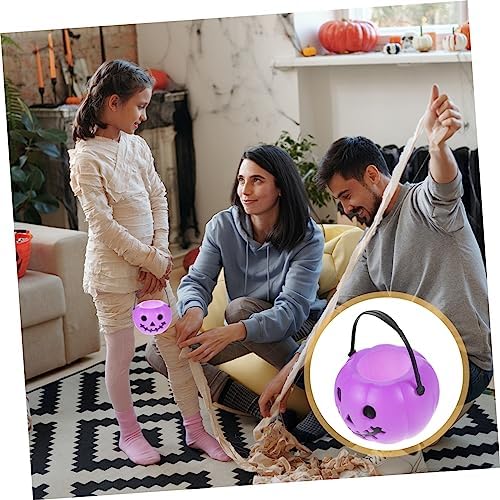 Halloween 3-Piece Candy Holder Set - Mini Bucket Cauldron Pumpkin Design