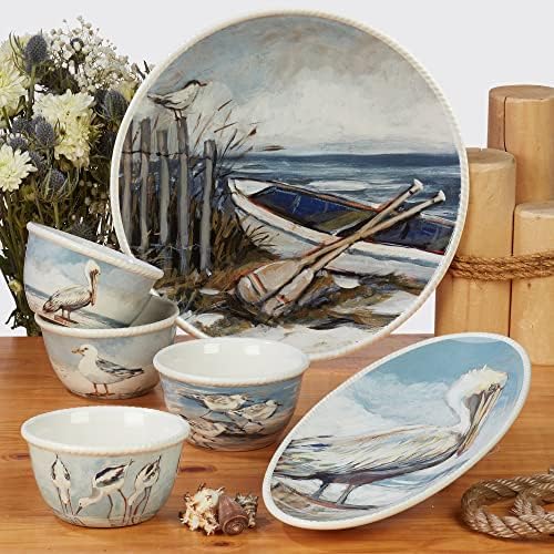 Certified International Shorebirds Set of 4 26 oz Ice Cream Bowls