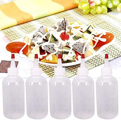 12-Pack Squeeze Bottles with Red Tip Caps