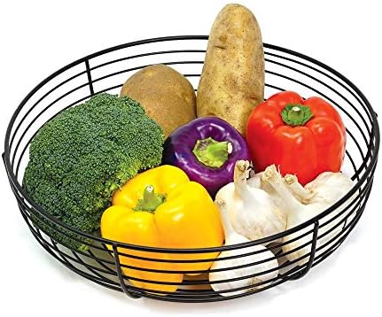 CAXXA Black Wire Fruit Bowl with Durable Powder Coating