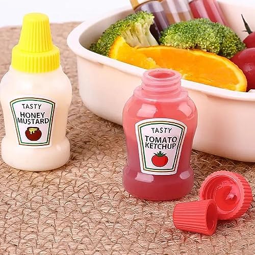 25ml Mini Condiment Squeeze Bottles Set