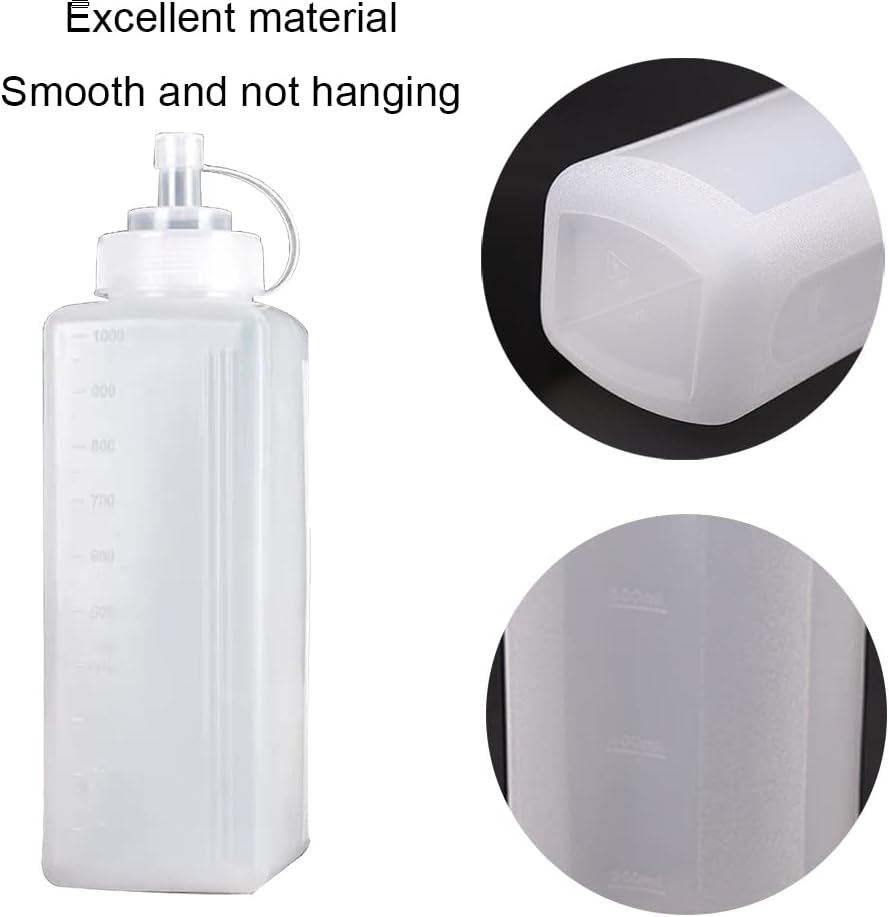 Premium Plastic Squeeze Condiment Dispenser with Square Design