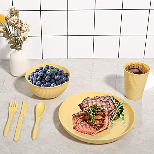 Sturdy 36-Piece Dinnerware Set for Outdoor and Daily Use
