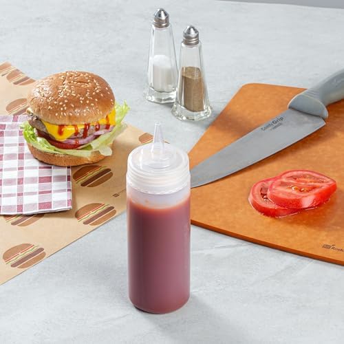 12 oz Condiment Squeeze Bottle With Lid