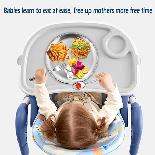 HaWare 4-Piece 188 stainless steel plates for kids
