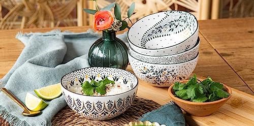Portmeirion Sara Miller Artisanne Noir Rice Bowl Set of 4 1