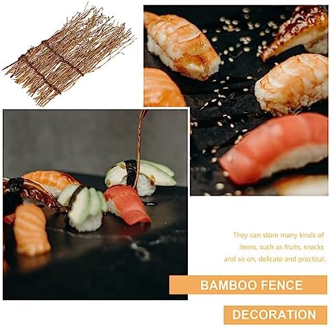 Elegant Bamboo Sushi Fence Decoration