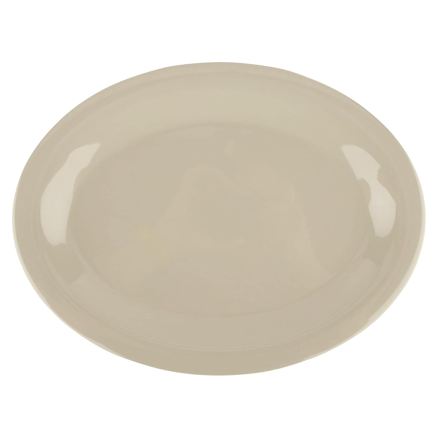 GET Melamine Oval Serving Plate 12-Piece Set Soft Ivory Design