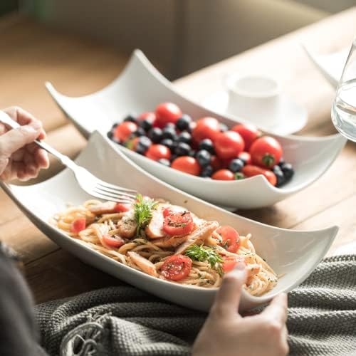 Gomakren 3-Piece Curved Porcelain Serving Bowl Set