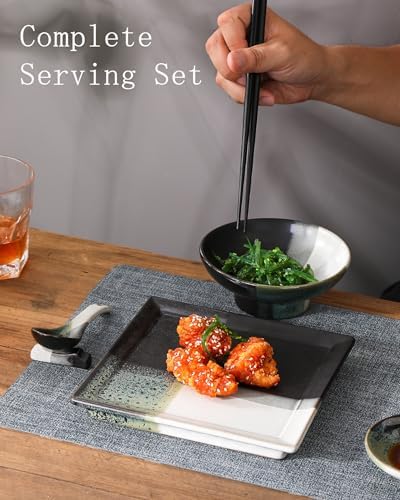 Authentic Japanese Design 6-Piece Dinnerware Set for solo dining