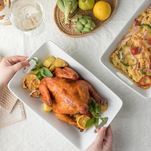 White Porcelain Serving Bowls for Entertaining