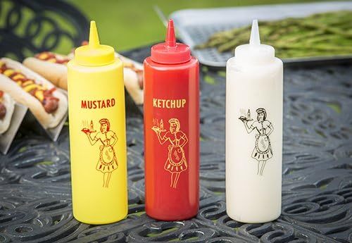 Bring Back the Diner Feel with 3-Piece Mustard Ketchup Set