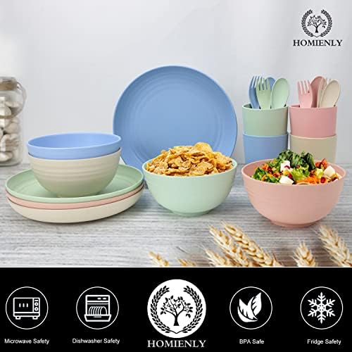 Homienly Premium Rice Pasta Bowls Set Microwave dishwasher safe