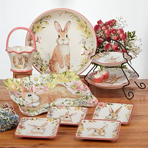 Certified International Easter Garden Plates Assorted Designs 6 Set