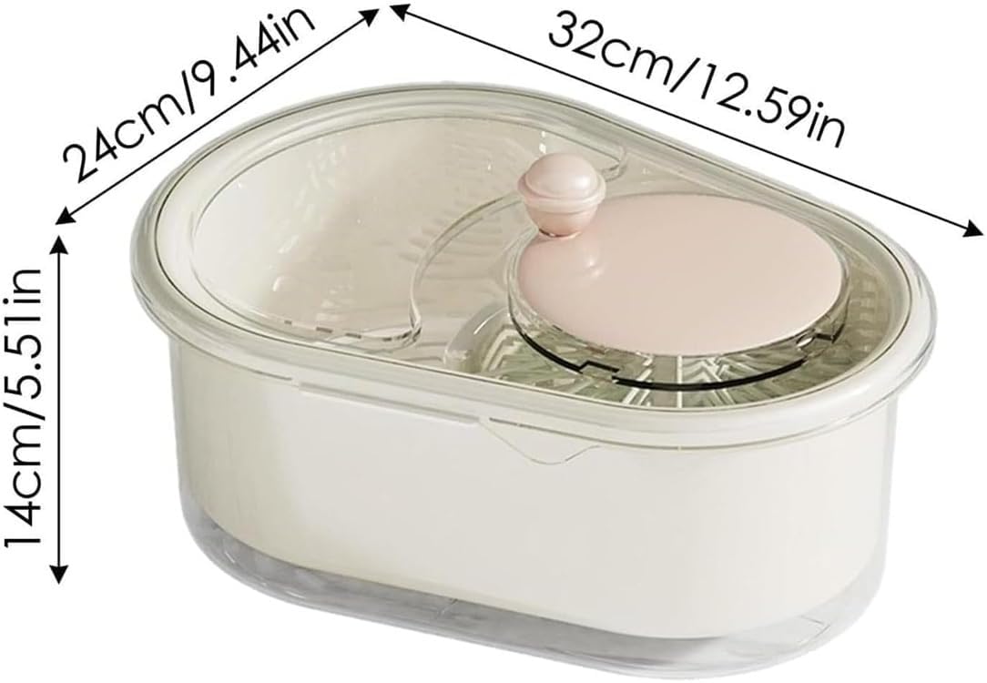Fruit Cleaner Spinner 2025 New Green Design Efficient Fruit Washing Bowl