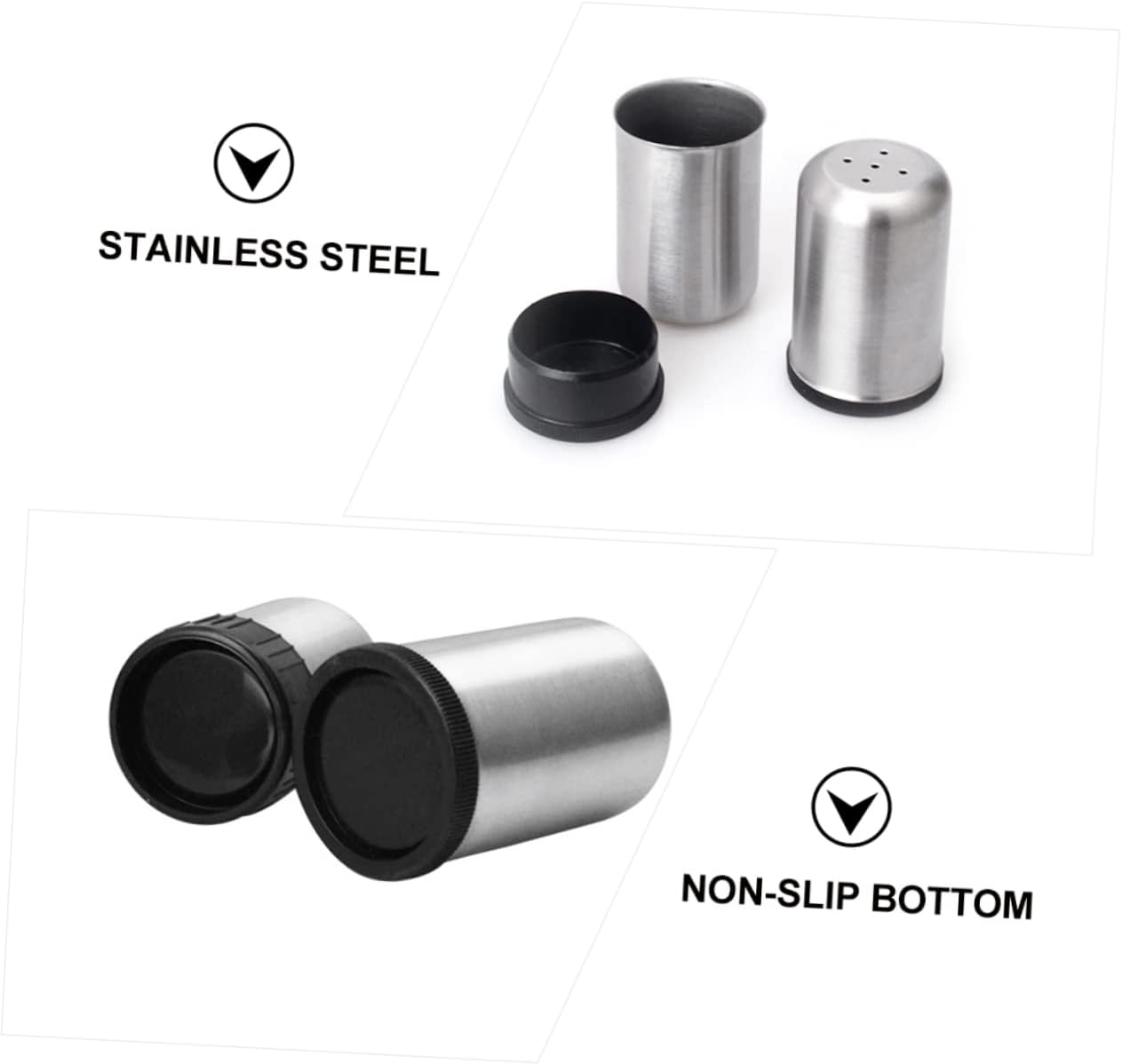 8-Piece Stainless Steel Seasoning Bottles