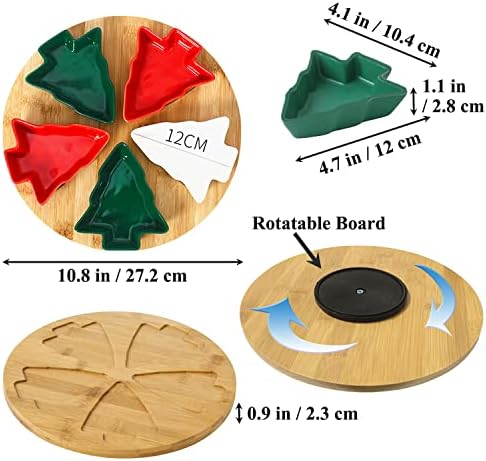Rotating Colorful 108-inch 5PCS Plates Set