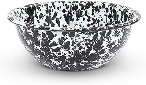 Crow Canyon Home Set of 4 Cereal Bowls BlackWhite Splatter
