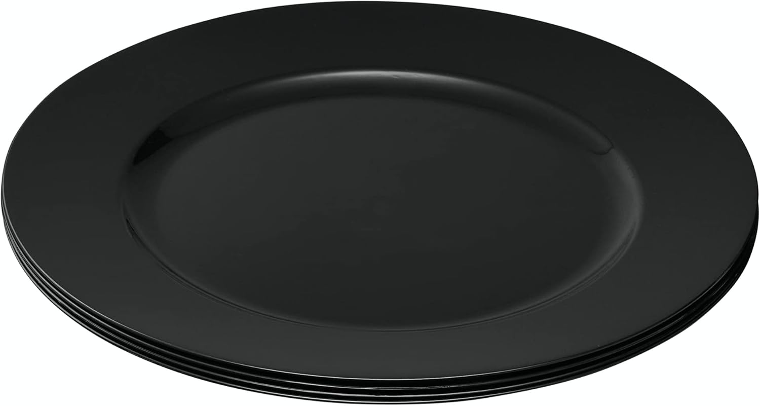 Elegant disposable charger plates 13 black