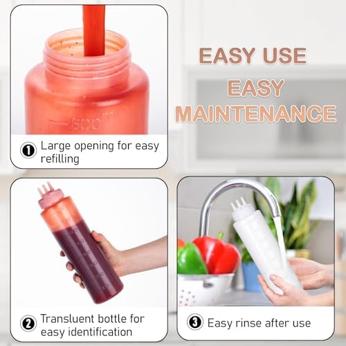 Premium Condiment Squeeze Bottles