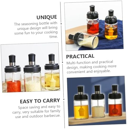 PrettyZoom 250ml Kitchen Spice Jars 3-Piece Set