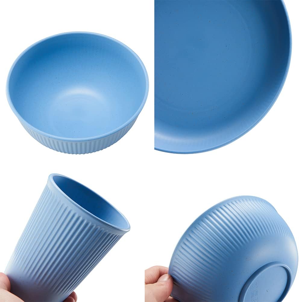 18pcs Unbreakable Reusable Dinnerware Set