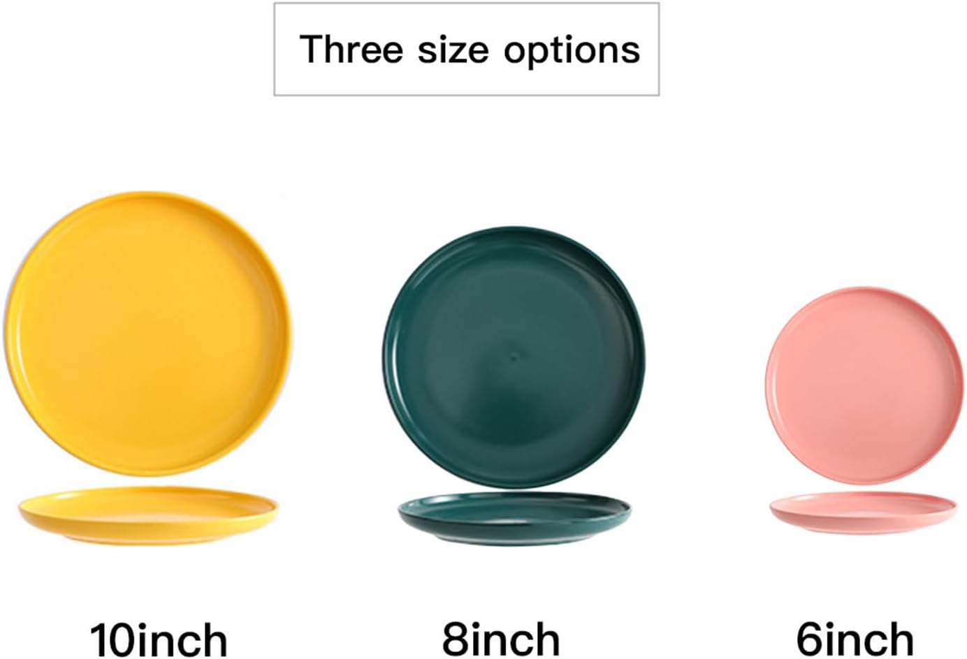 Yellow Ceramic Plate 8 Inch Set of Four