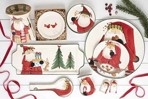 Vietri Old St Nick Platter Multi-Color Cookie