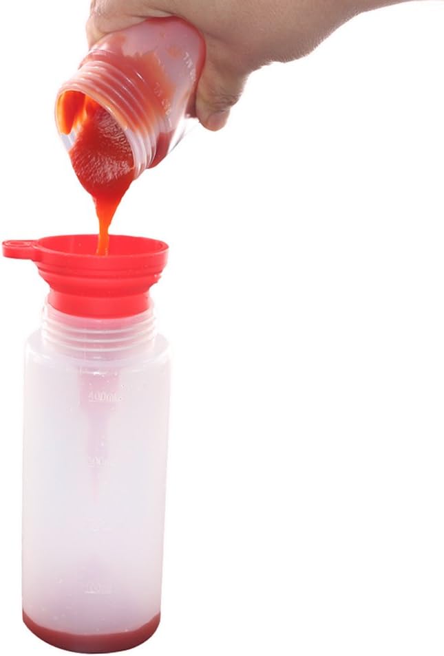 8 Squeeze Bottle Set with silicone funnel