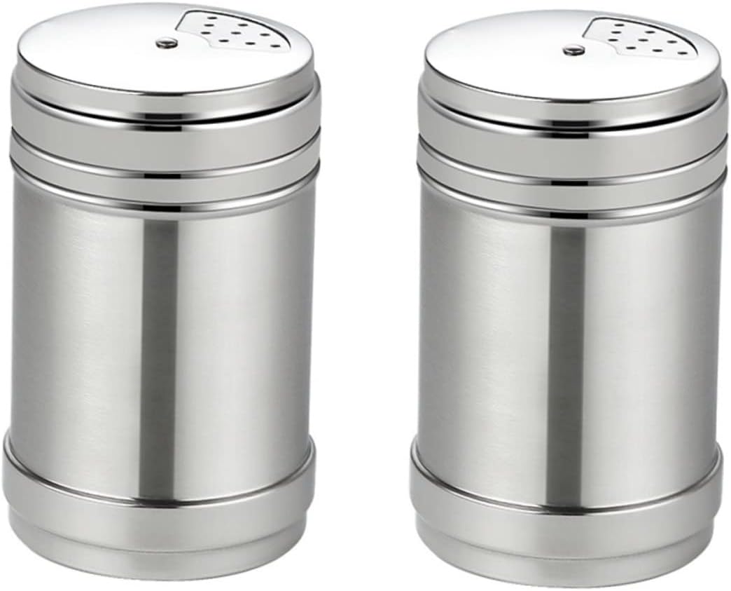 Sturdy Stainless Steel Condiment Bottles with Revolving Covers for Easy Seasoning