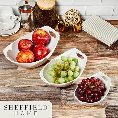 Sheffield Home 3 Piece Serving Bowls Set - 15 28 47 Oz