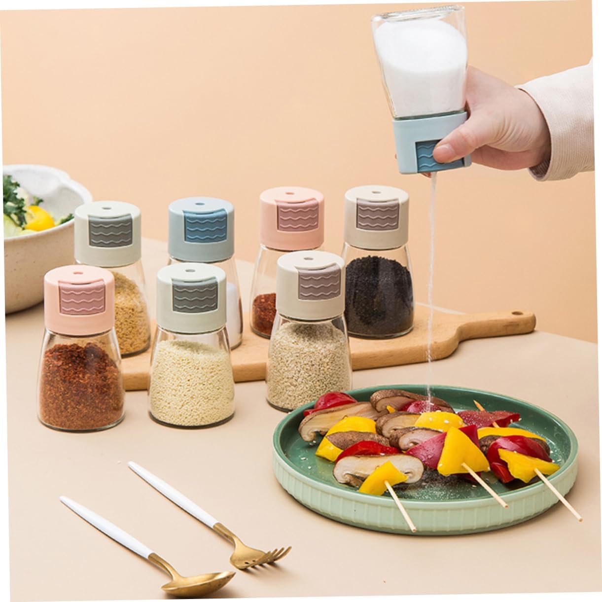 Cabilock Quantitative Seasoning Bottle Set Perfect for Salt and Spices
