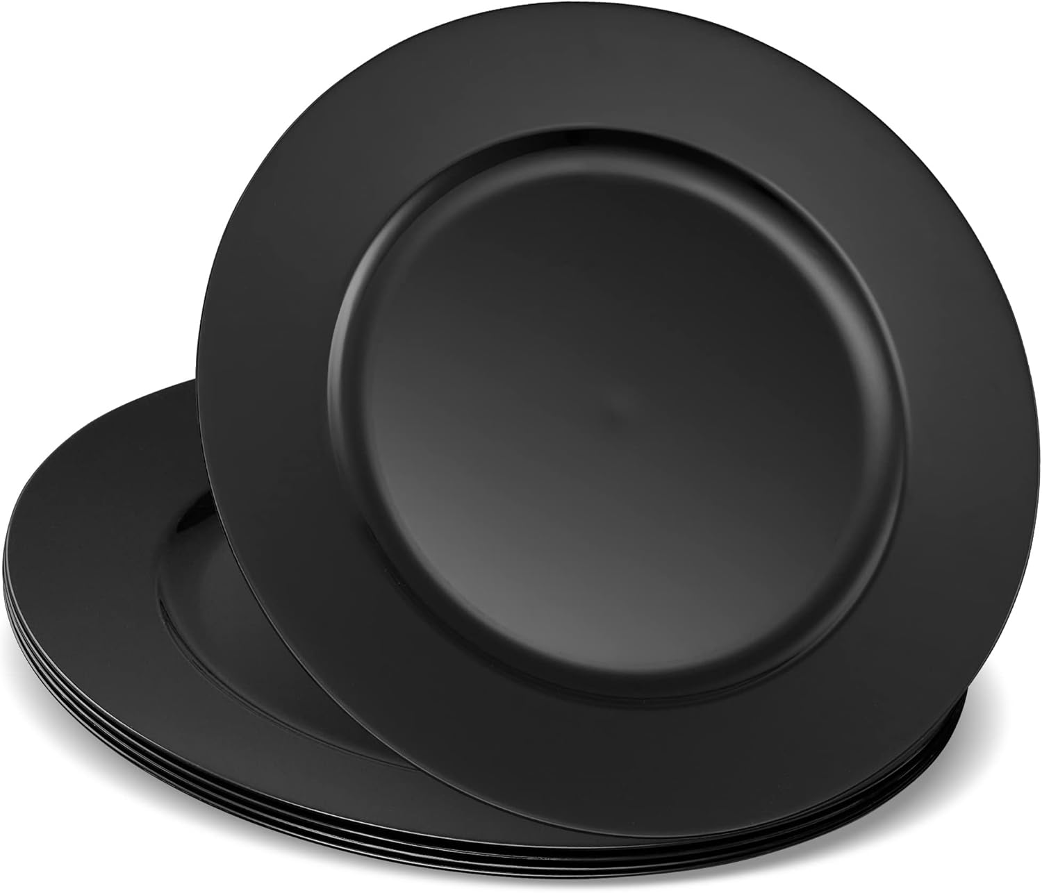 Elegant disposable charger plates 13 black